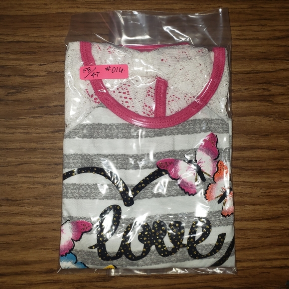 (016) Girls: 4T Real Love 2pc Outfit- F8 - Picture 7 of 7